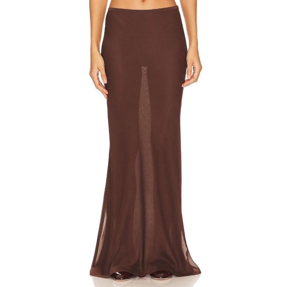 Lioness Brown Maxi Skirt - Picture 2 of 5